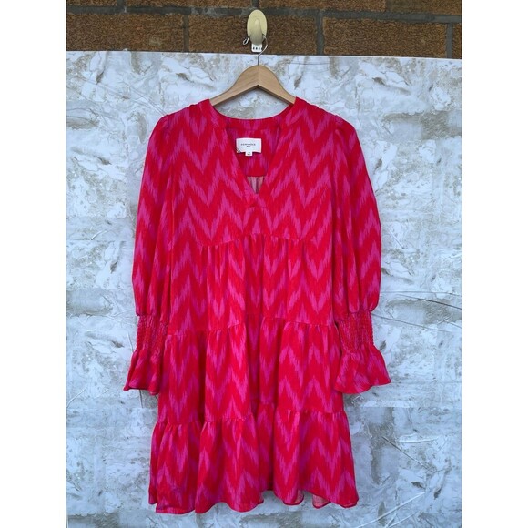 Tuckernuck Dresses & Skirts - POMANDER PLACE Hot Pink Ikat Kenzo Dress size medium